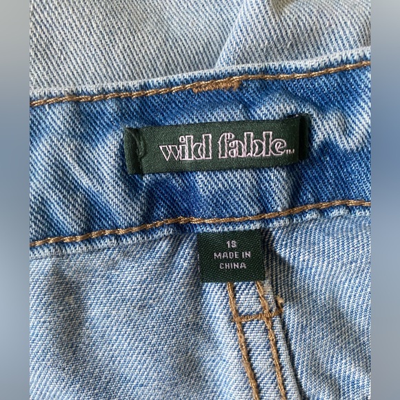 High Rise Crochet Festival Denim Shorts Size 18 - Picture 6 of 10